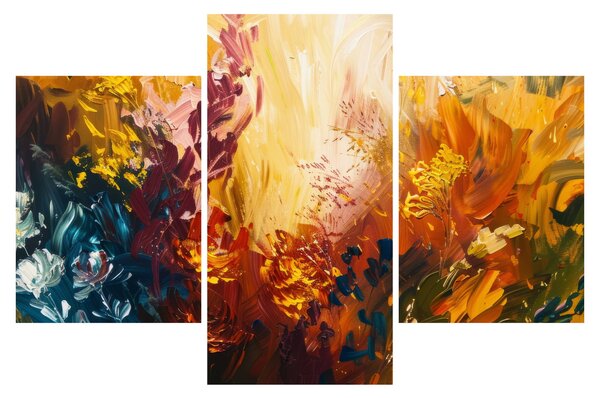 Obraz - Abstraktná maľba kvetov (90x60 cm)