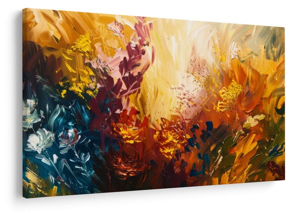 Obraz - Abstraktná maľba kvetov (90x60 cm)