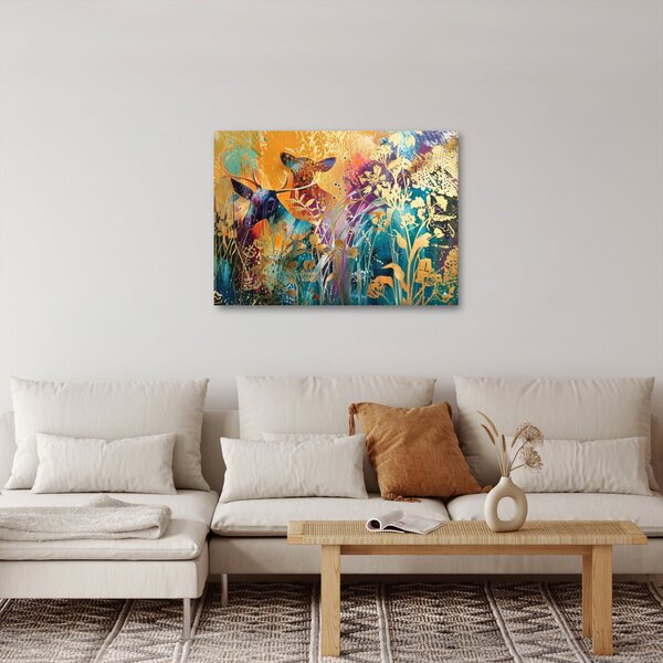 Obraz - Abstraktná maľba prírody (70x50 cm)