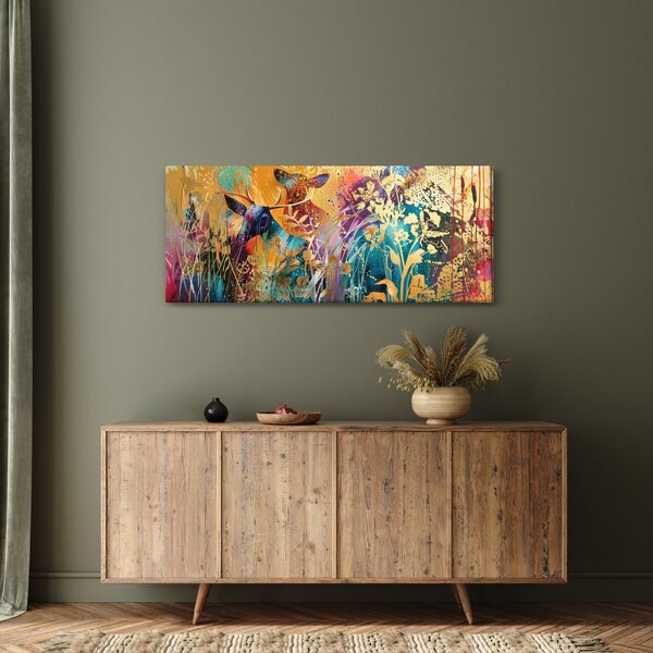 Obraz - Abstraktná maľba prírody (120x50 cm)