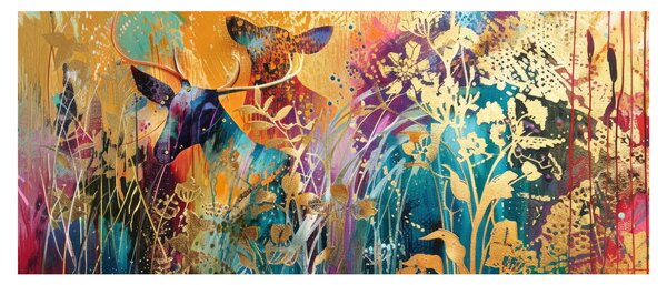 Obraz - Abstraktná maľba prírody (120x50 cm)