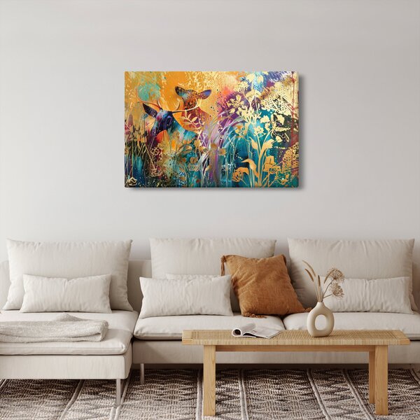 Obraz - Abstraktná maľba prírody (90x60 cm)