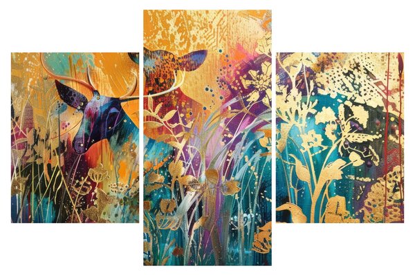 Obraz - Abstraktná maľba prírody (90x60 cm)