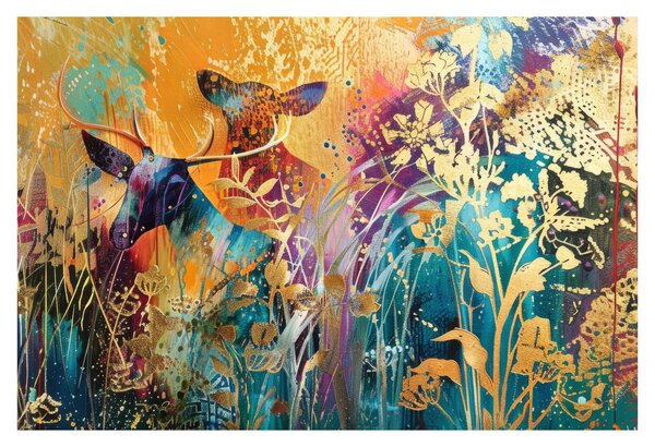 Obraz - Abstraktná maľba prírody (90x60 cm)