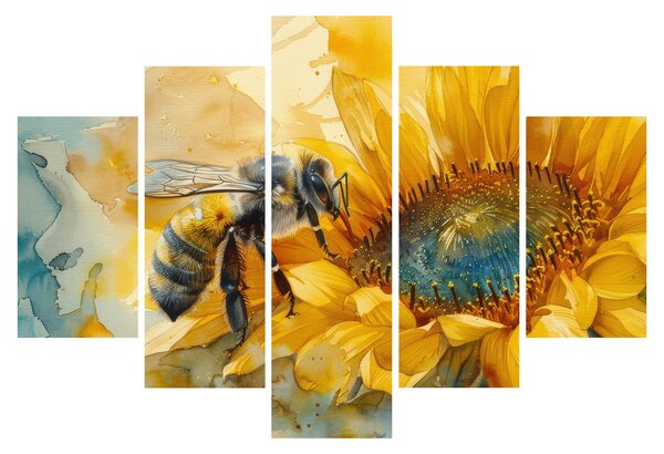 Obraz - Včielka, akvarel (150x105 cm)