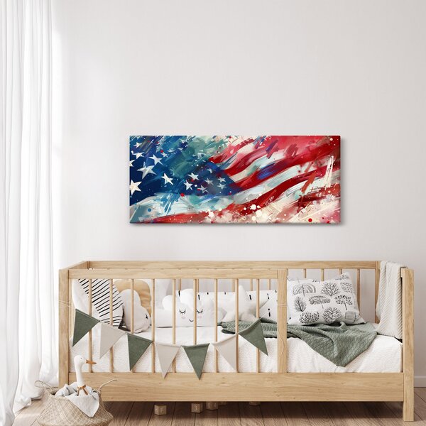 Obraz - Vlajka USA (120x50 cm)