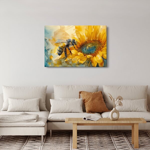 Obraz - Včielka, akvarel (90x60 cm)