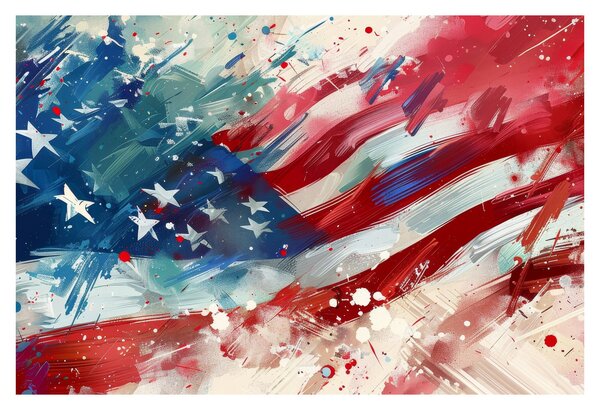 Obraz - Vlajka USA (90x60 cm)