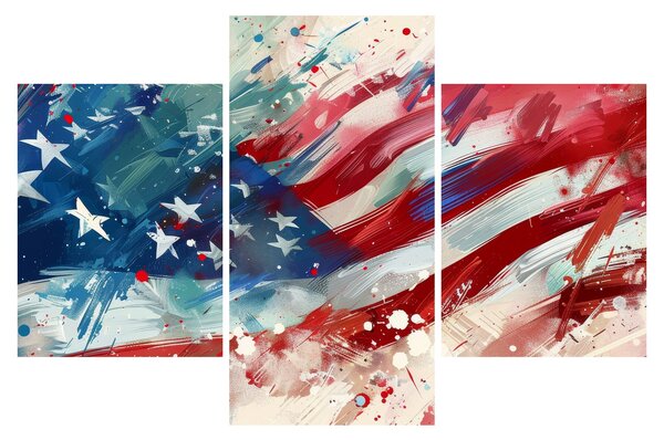 Obraz - Vlajka USA (90x60 cm)