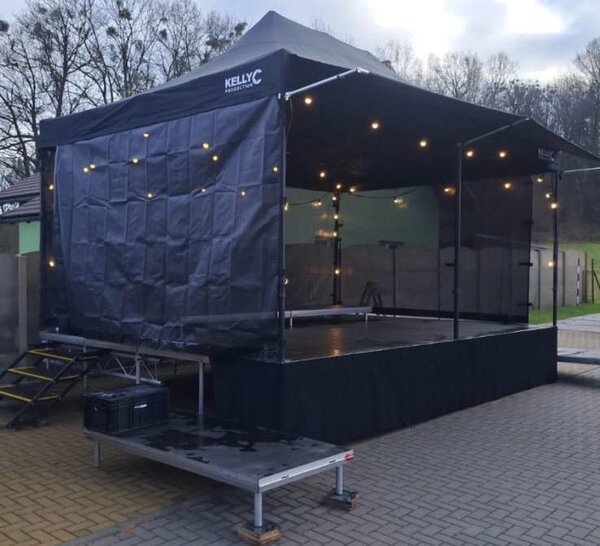 Podiový stan 4x6 m /6 nôh TENTino STAGEMAN BIG HEXAGON extra vysoký Typ konštrukcie: KONSTRUKCE STŘÍBRNÁ