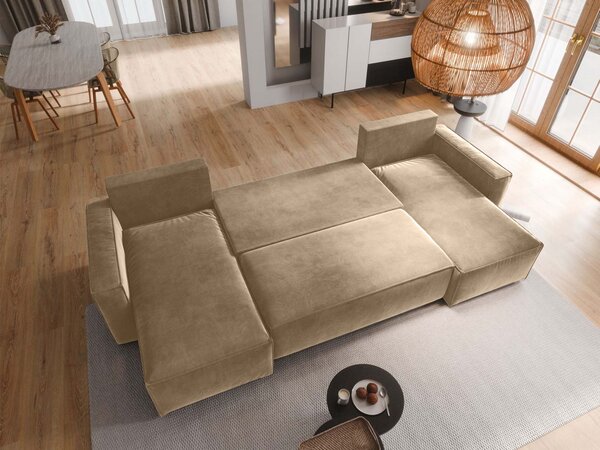 Účková rozkladacia sedačka Denim - krémová