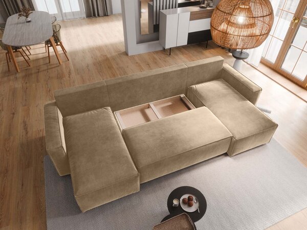 Účková rozkladacia sedačka Denim - krémová