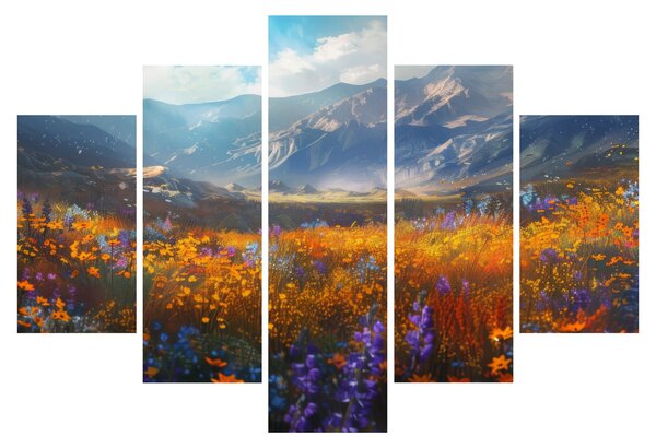 Obraz - Maľovaná horská krajina II. (150x105 cm)