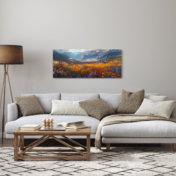 Obraz - Maľovaná horská krajina II. (120x50 cm)
