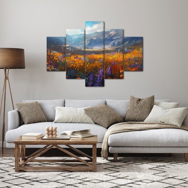 Obraz - Maľovaná horská krajina II. (150x105 cm)