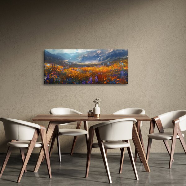 Obraz - Maľovaná horská krajina II. (120x50 cm)