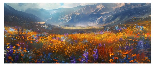 Obraz - Maľovaná horská krajina II. (120x50 cm)