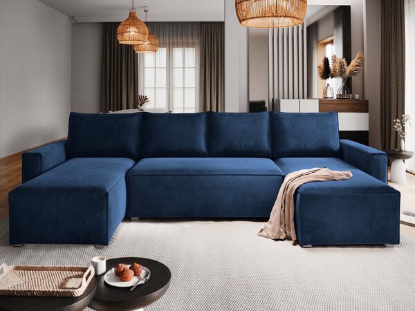 Účková rozkladacia sedačka Denim - modrá