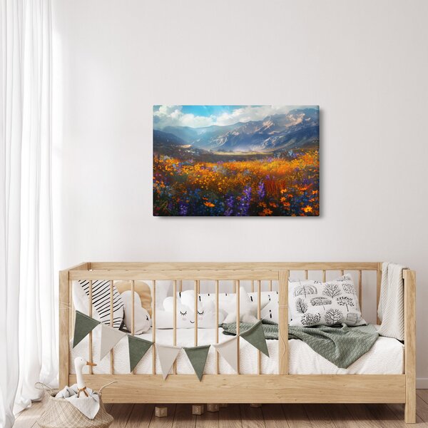 Obraz - Maľovaná horská krajina II. (90x60 cm)
