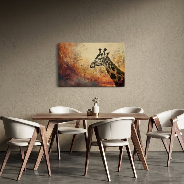 Obraz - Žirafa, maľba (90x60 cm)