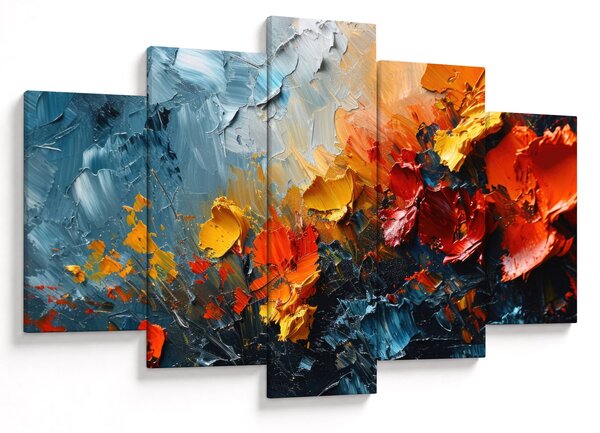 Obraz - Abstraktná maľba kvetov III. (150x105 cm)