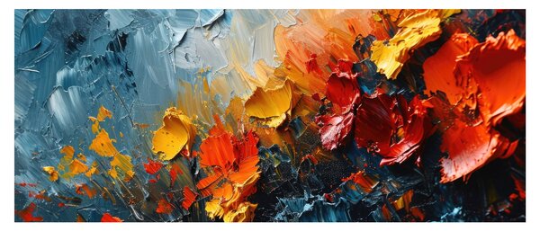 Obraz - Abstraktná maľba kvetov III. (120x50 cm)