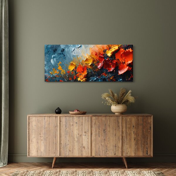 Obraz - Abstraktná maľba kvetov III. (120x50 cm)