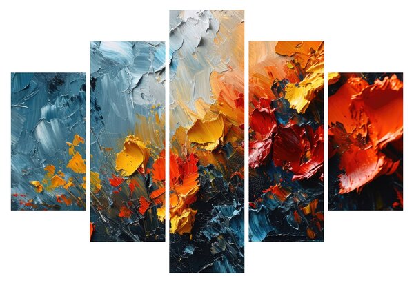 Obraz - Abstraktná maľba kvetov III. (150x105 cm)
