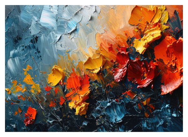 Obraz - Abstraktná maľba kvetov III. (70x50 cm)
