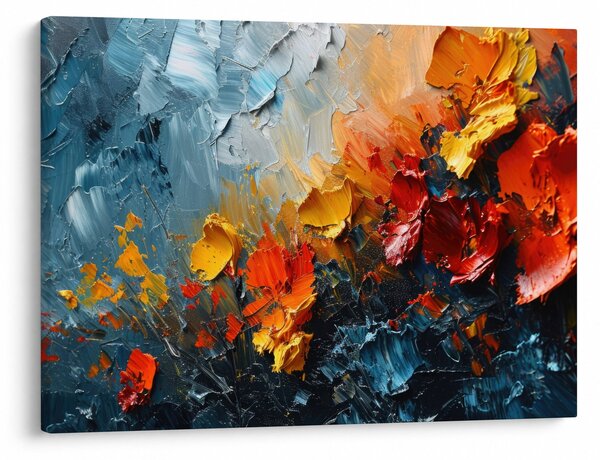 Obraz - Abstraktná maľba kvetov III. (70x50 cm)