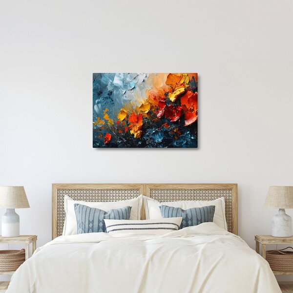 Obraz - Abstraktná maľba kvetov III. (70x50 cm)