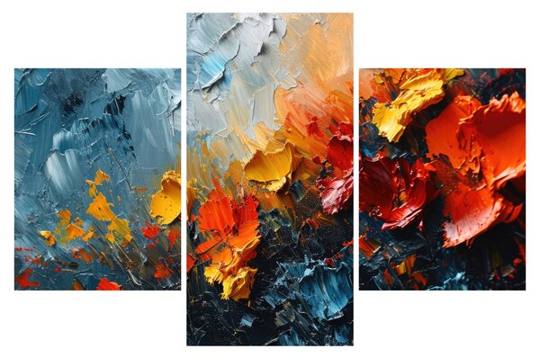 Obraz - Abstraktná maľba kvetov III. (90x60 cm)