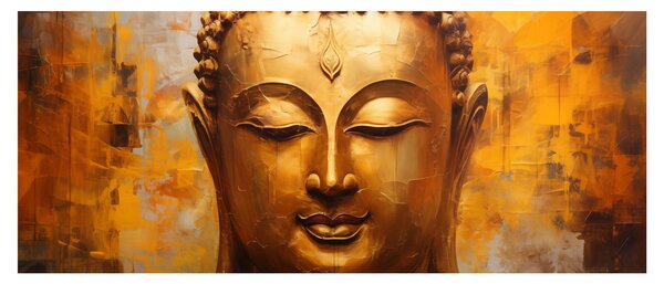 Obraz - Budha, olejomaľba (120x50 cm)