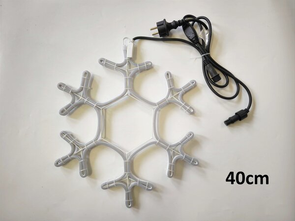 Vianočná svetelná vločka PROFI, teplá biela - rôzne veľkosti Veľkosť (cm): 40cm