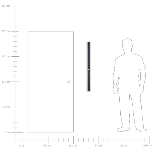 Vonkajšie nástenné LED svietidlo čierne 100 cm oceľ akryl so senzorom pohybu moderný dizajn exteriér
