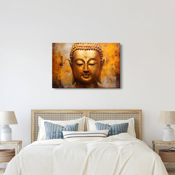 Obraz - Budha, olejomaľba (90x60 cm)