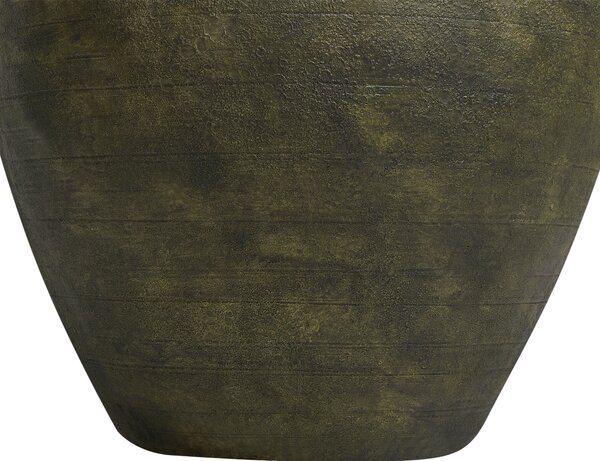 Kvetináč tmavozelený kameň zmes hliny a vlákien polyresin 54 x 54 x 49 cm okrúhly kvetináč do interiéru a exteriéru