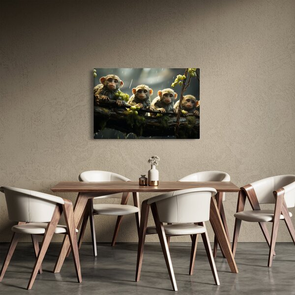 Obraz - Opičky (90x60 cm)