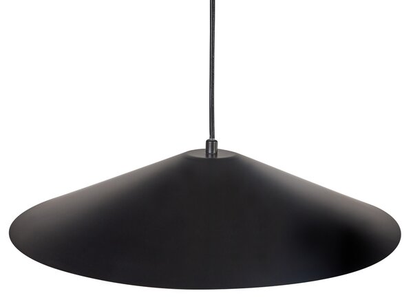 Stojaca lampa čierna kovová okrúhly podstavec kužeľové tienidlo naklápacia LED okolité osvetlenie moderný štýl obývačka