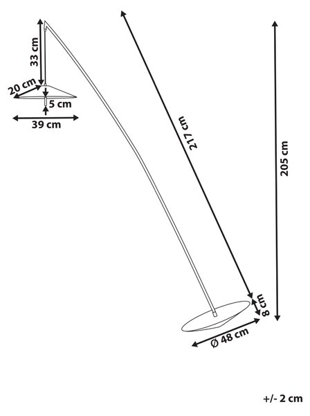 Stojaca lampa čierna kovová okrúhly podstavec kužeľové tienidlo naklápacia LED okolité osvetlenie moderný štýl obývačka