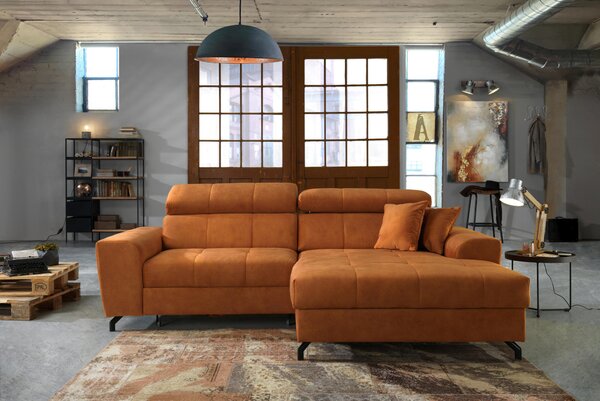 ROHOVÁ SEDAČKA, textil, oranžová Carryhome - Sedačky