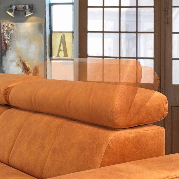 ROHOVÁ SEDAČKA, textil, oranžová Carryhome - Sedačky