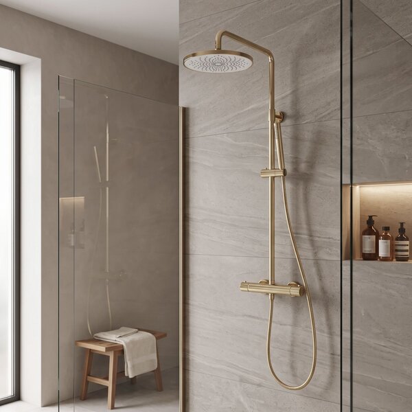 Okrúhla dažďová sprcha REA JS-021 Gold
