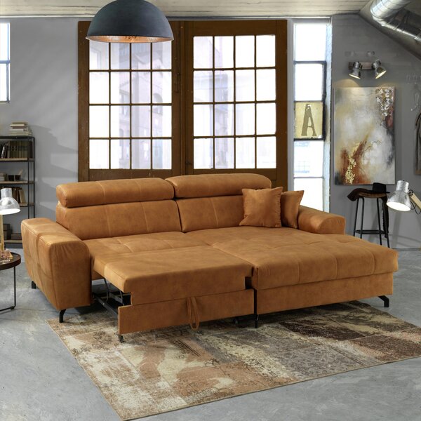 ROHOVÁ SEDAČKA, textil, oranžová Carryhome - Sedačky