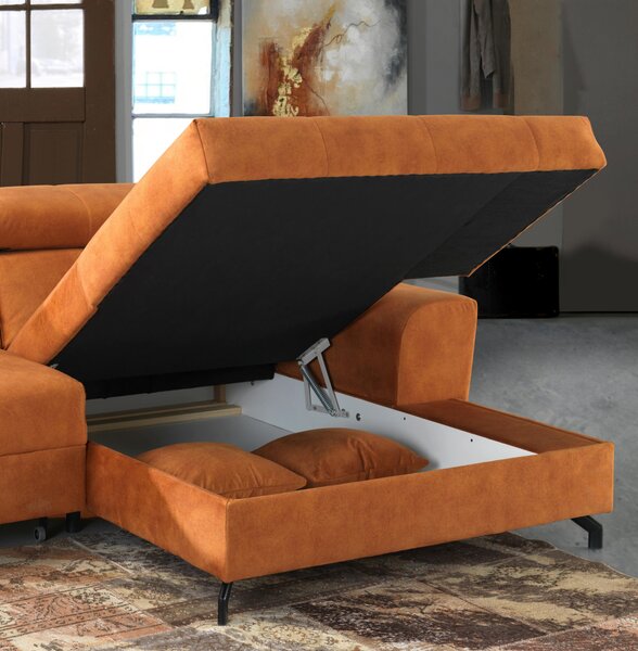 ROHOVÁ SEDAČKA, textil, oranžová Carryhome - Sedačky