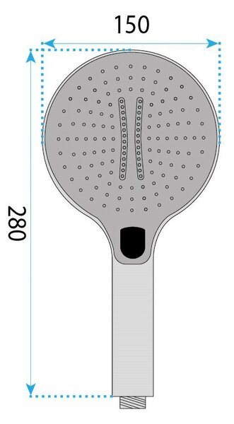 Sprchová hlavica REA JS-033 Brush Gold
