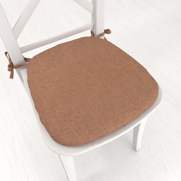 Biante Oblý podsedák BKW-203 Hnedý žíhaný - 39x37x3 cm
