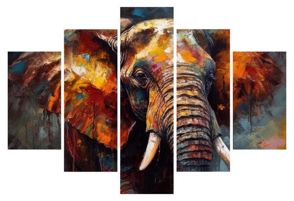 Obraz - Maľba slona (150x105 cm)