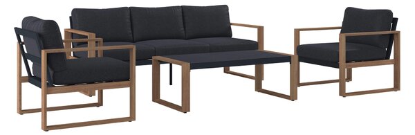 TERASOVÁ SEDACIA SÚPRAVA 4-dielne, kov, sklo, textil Ambia Garden - Online Only záhrada, Online Only