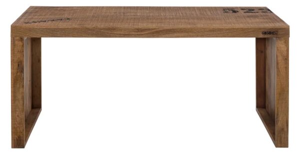 Masívny písací stôl Hankey z mangového dreva, rustikálny matný lak, prírodný – 160×70×75 cm